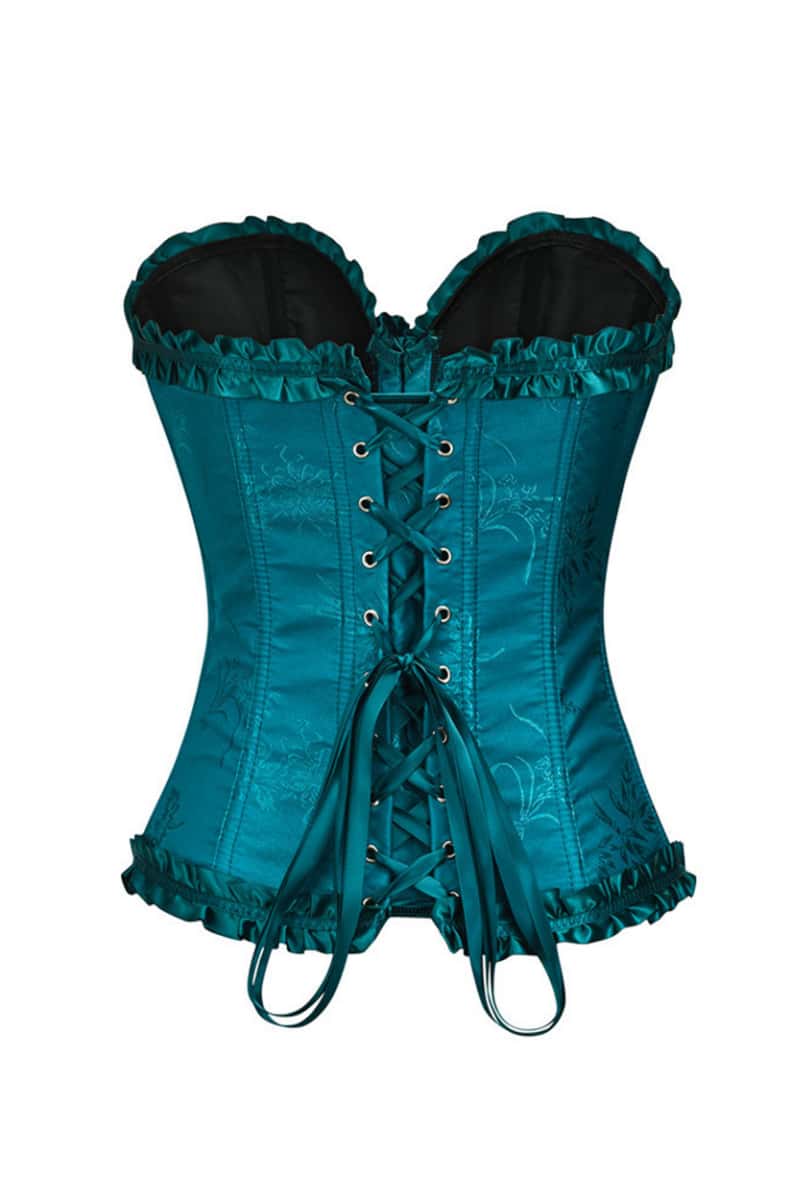 Sweetheart Pink Lace-Up Floral Corset
