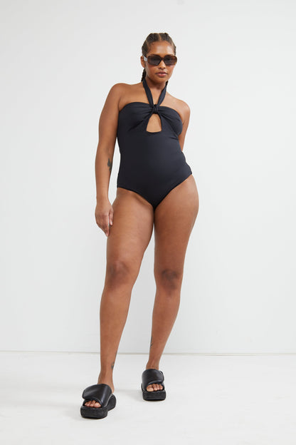 CUTOUT HALTERNECK SWIMSUIT
