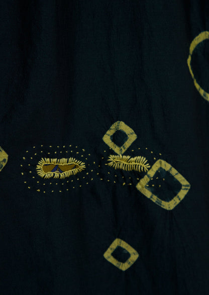 Renewed Hand Shibori Silk Dress XS (115) | Multi