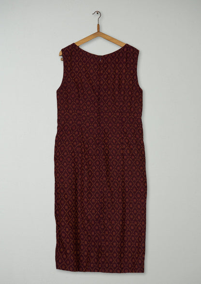 Reworn Ikat Colum Dress Size 14 (1851) | Multi