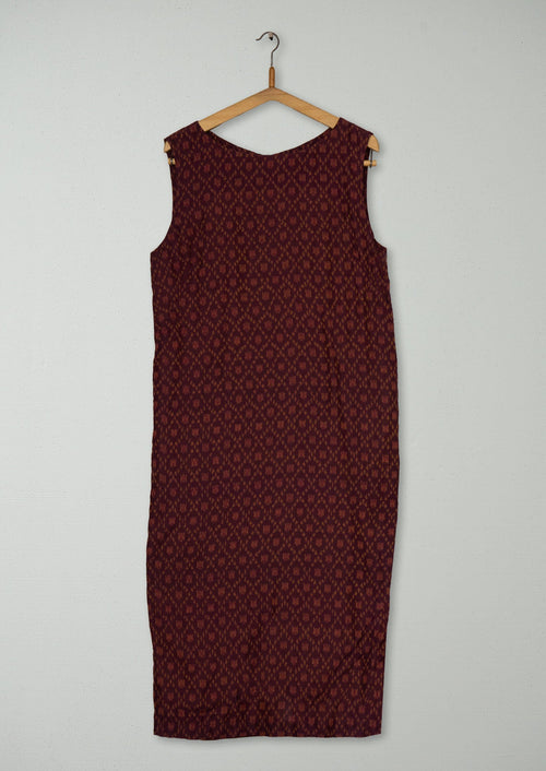 Reworn Ikat Column Dress Size 14 (1875) | Multi