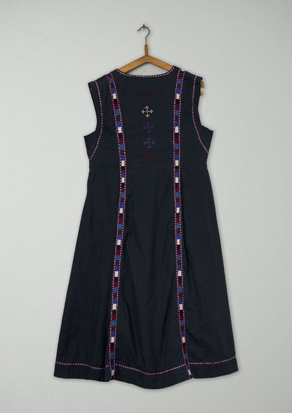 Reworn Embroidered Tunic Dress Size 12 (1867) | Multi