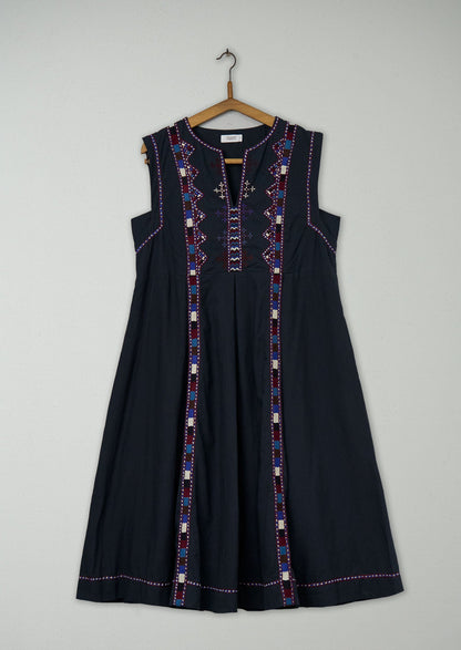 Reworn Embroidered Tunic Dress Size 12 (1867) | Multi