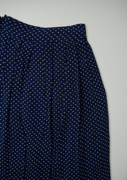 Reworn Micro Dash Skirt Size 8 (319) | Navy