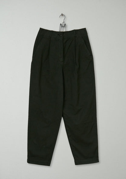 Reworn Cotton Canvas Trousers Size 8 (978) | Ash Green