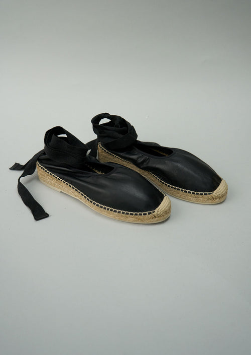 Reworn Hereu Espadrilles Size 40 (610) | Black