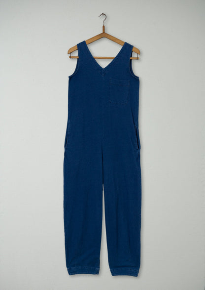 Reworn V Neck Cotton Jumpsuit Size XXS (1272) | Washed Indigo