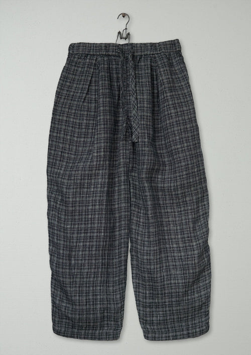 Reworn Check Linen Trousers Size M (1233) | Multi