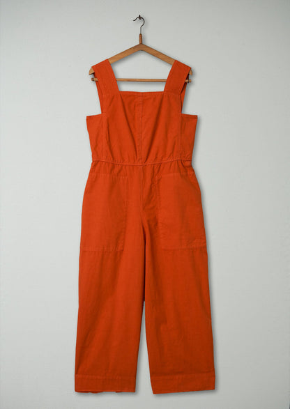 Reworn Cotton Linen Jumpsuit Size 6 (1287) | Spice