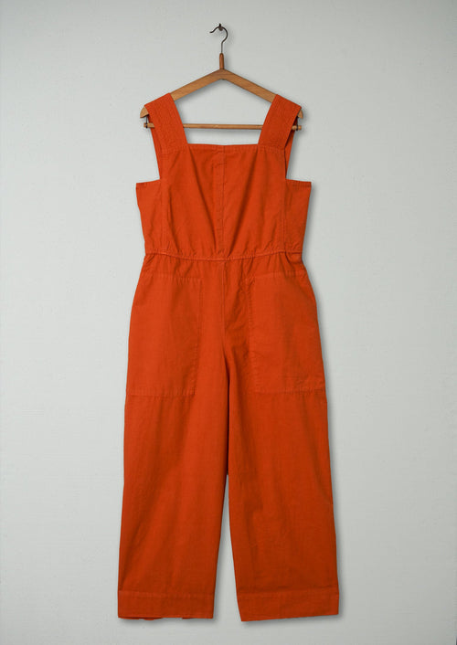 Reworn Cotton Linen Jumpsuit Size 6 (1287) | Spice