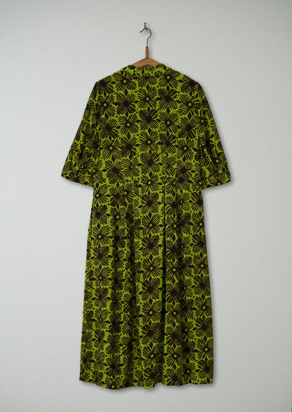Reworn Tie Neck Print Dress Size 4 (1636) | Multi
