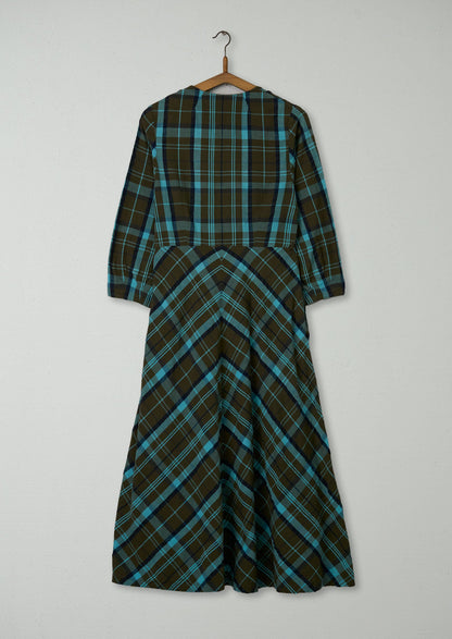 Reworn Check Seersucker Dress Size 04 (1618) | Multi