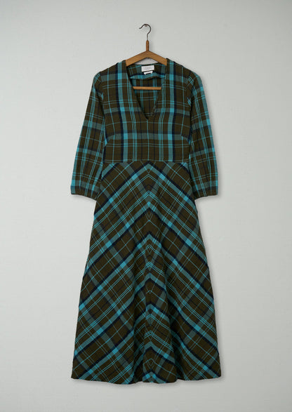 Reworn Check Seersucker Dress Size 04 (1618) | Multi