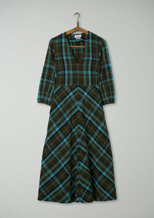 Reworn Check Seersucker Dress Size 04 (1618) | Multi