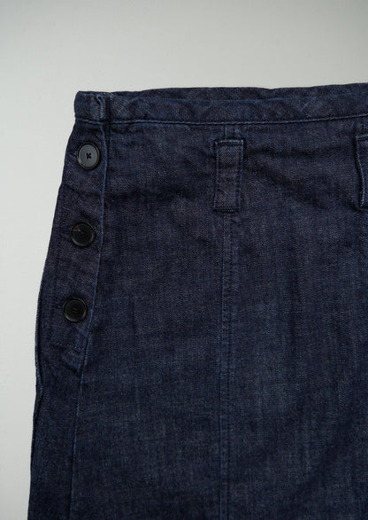 Reworn Patch Pocket Indigo Denim Skirt Size 18 (317) | Indigo