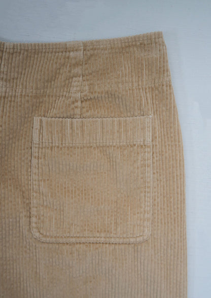 Reworn Organic Cord Culottes Size 14 (1059) | Blonde