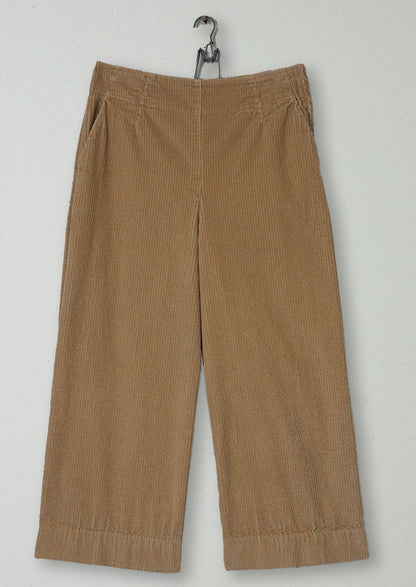 Reworn Organic Cord Culottes Size 14 (1059) | Blonde