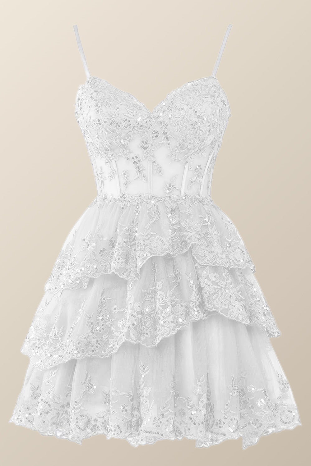 Straps Hot Pink Appliques Tiered Layered Short Princess Dress