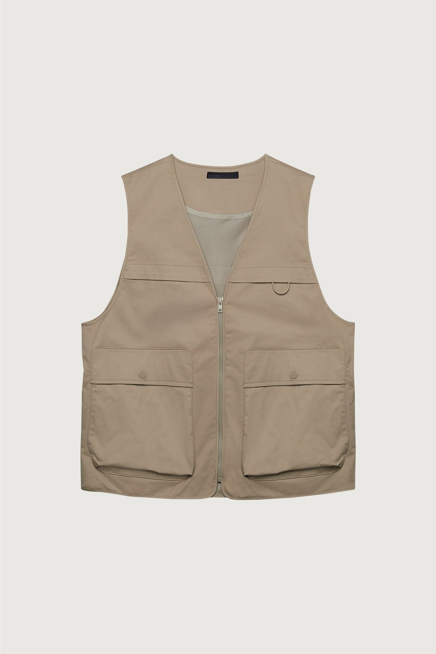 COTTON-TWILL CARGO UTILITY VEST