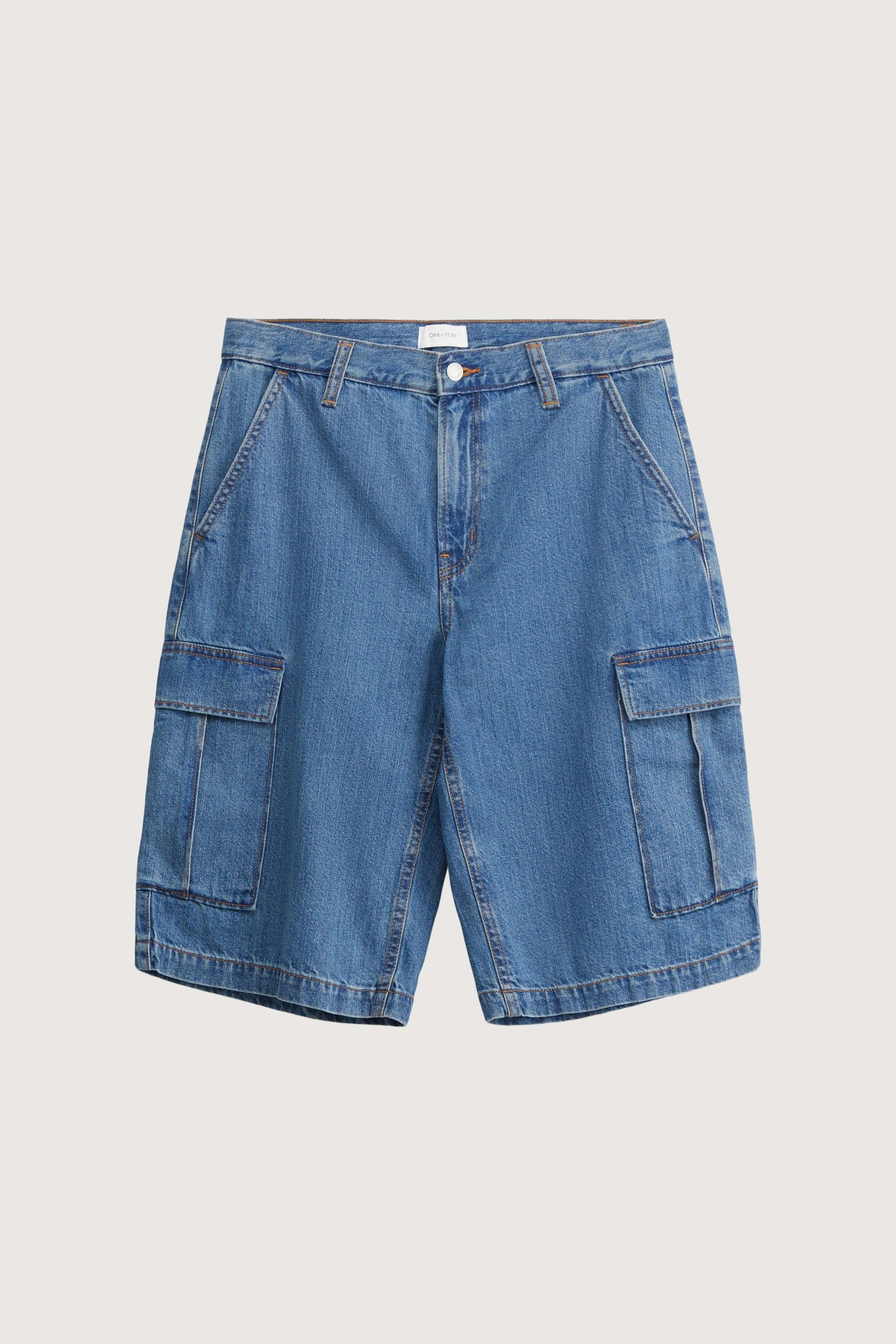LONG CARGO DENIM SHORT