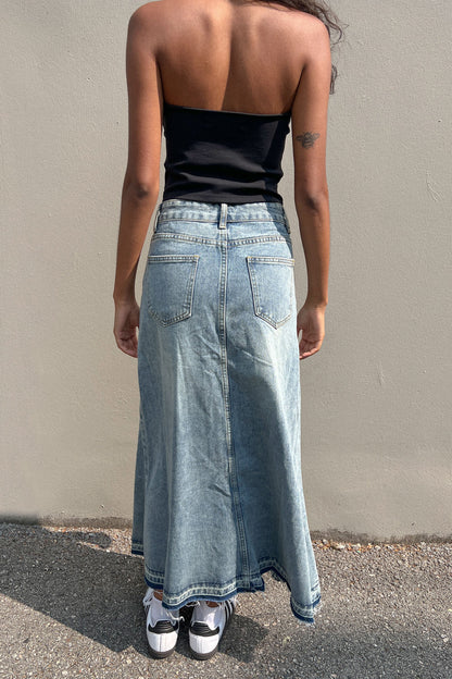 MIDI JEAN SKIRT