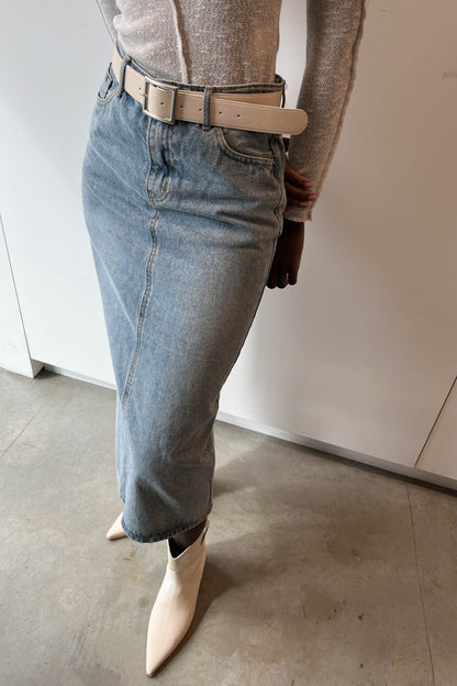 MIDI JEAN SKIRT