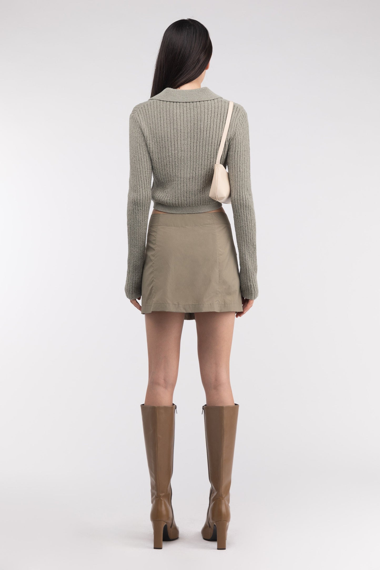 MINI NYLON CARGO SKIRT