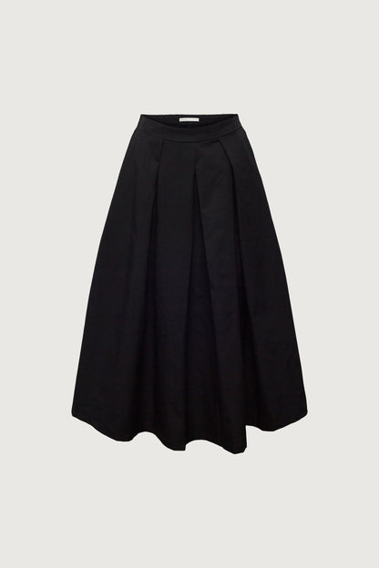 A-LINE MIDI SKIRT WITH PLEATS