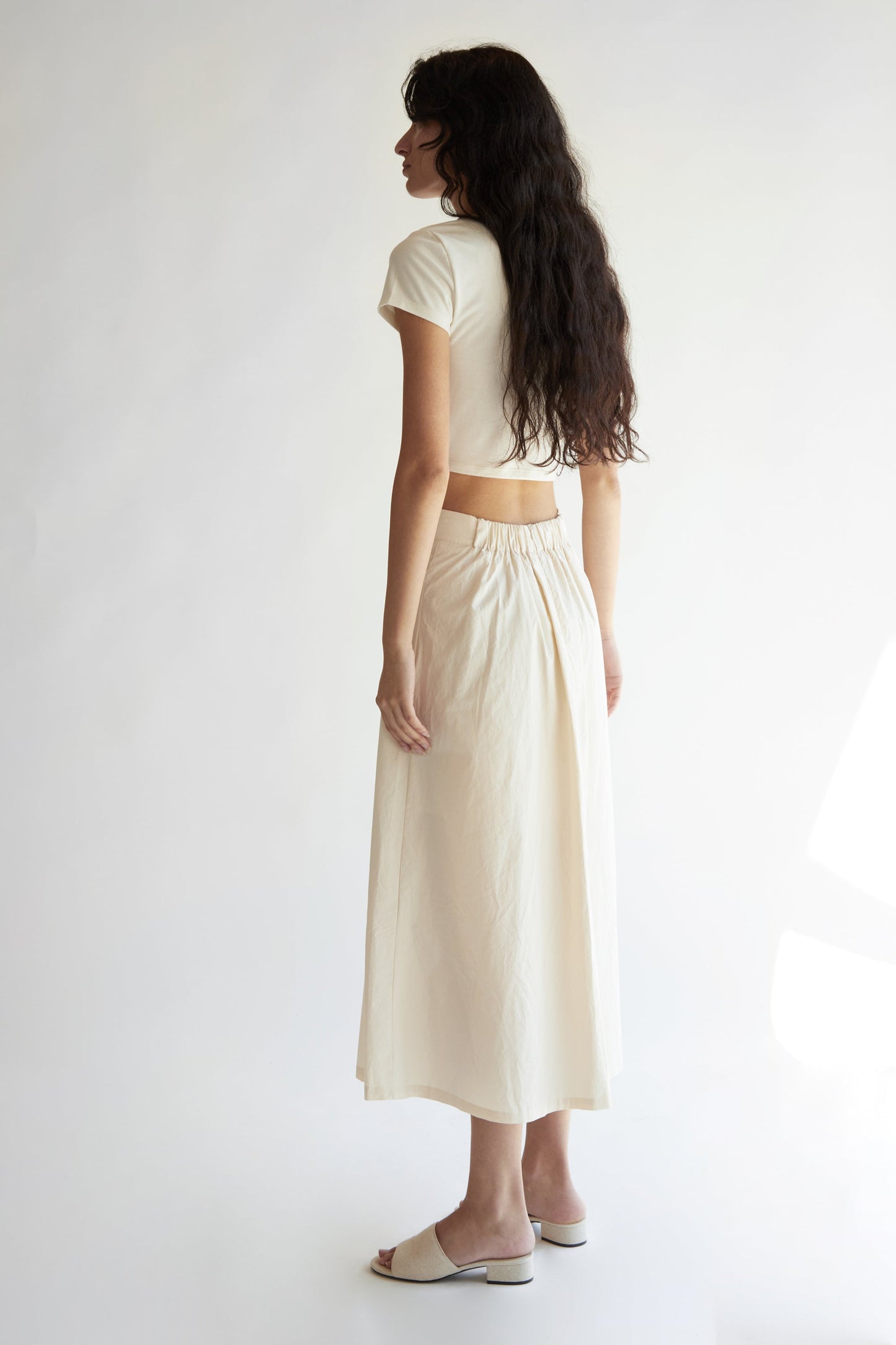 MIDI A-LINE SKIRT