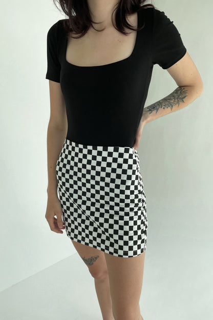 GINGHAM MINI SKIRT