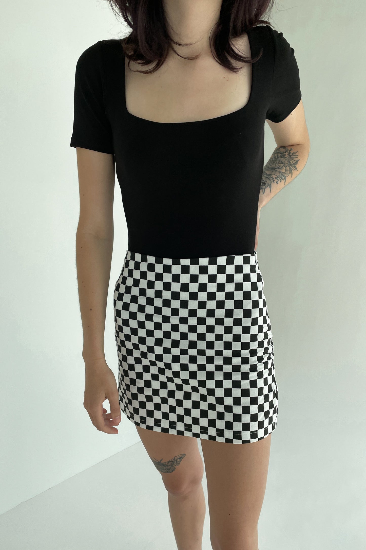 GINGHAM MINI SKIRT