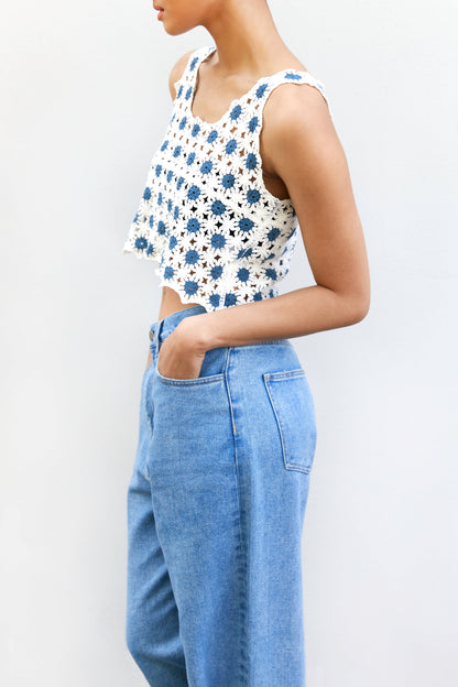 KNIT FLORAL TANK