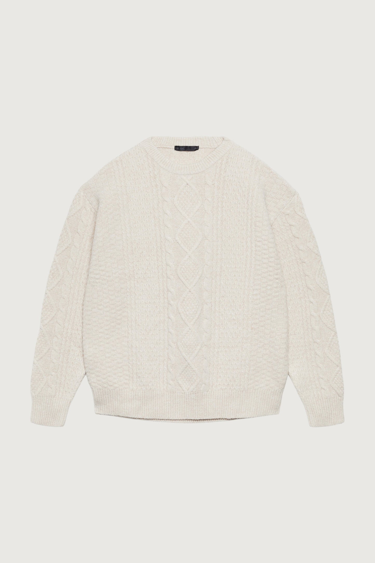 CABLE KNIT CREWNECK SWEATER