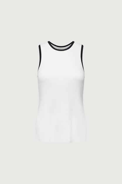 CONTRAST TRIM RACER BACK TANK TOP