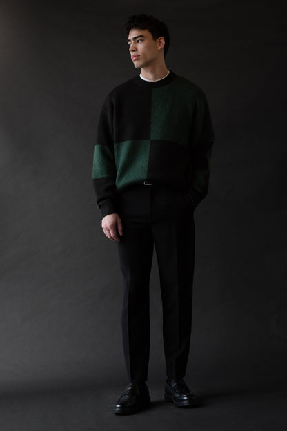 LARGE CHECKERED SWEATER