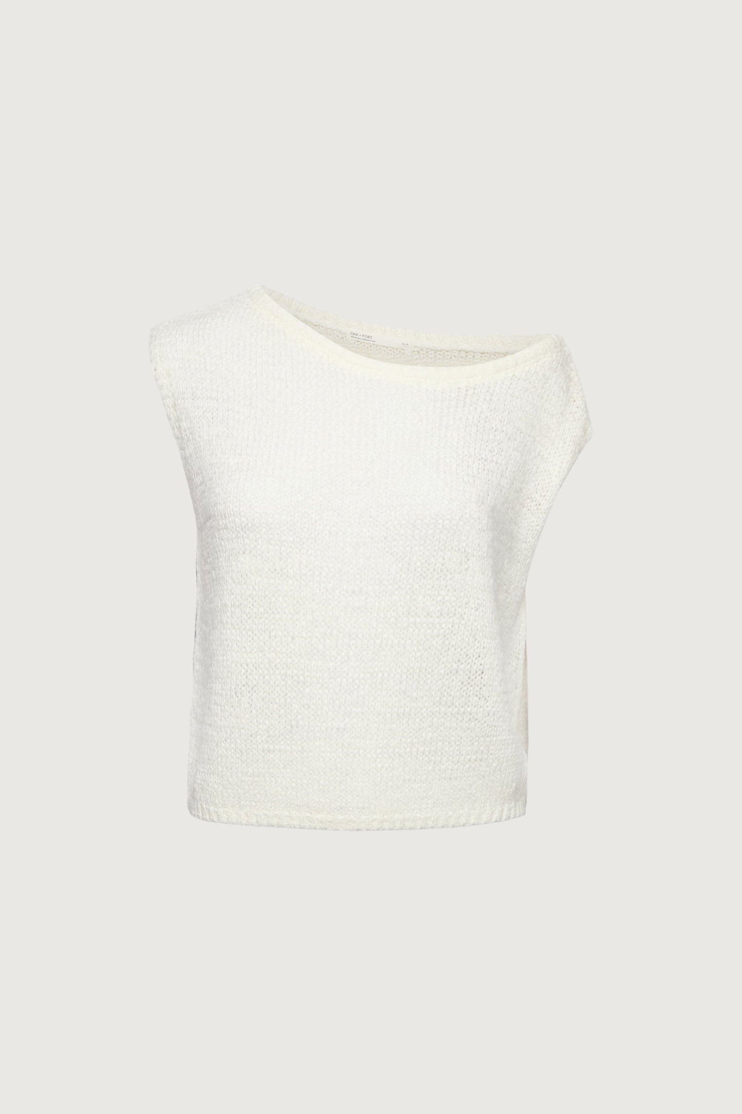 ASYMMETRICAL OFF SHOULDER KNIT TOP