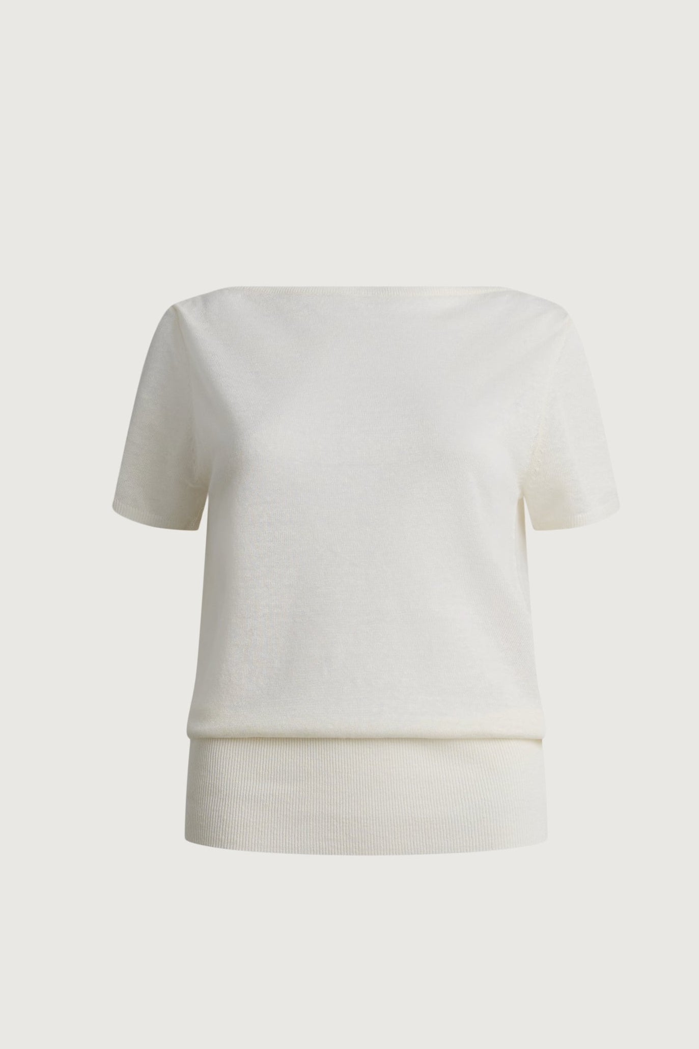 LINEN BLEND SHORT SLEEVE SWEATER