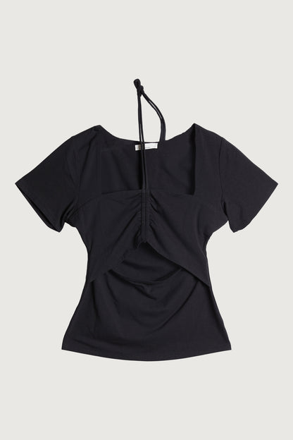 HALTER NECK CUTOUT TEE