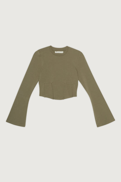 CORSET LONG SLEEVE TOP