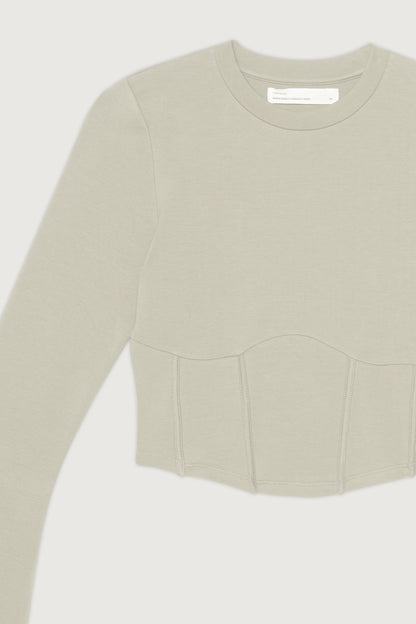 CORSET LONG SLEEVE TOP