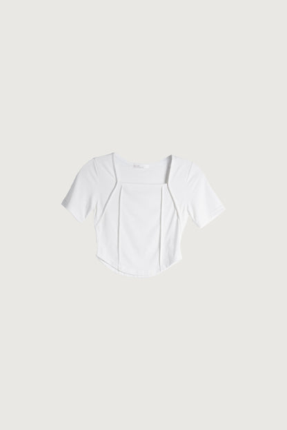 EXPOSED SEAM CROP TOP
