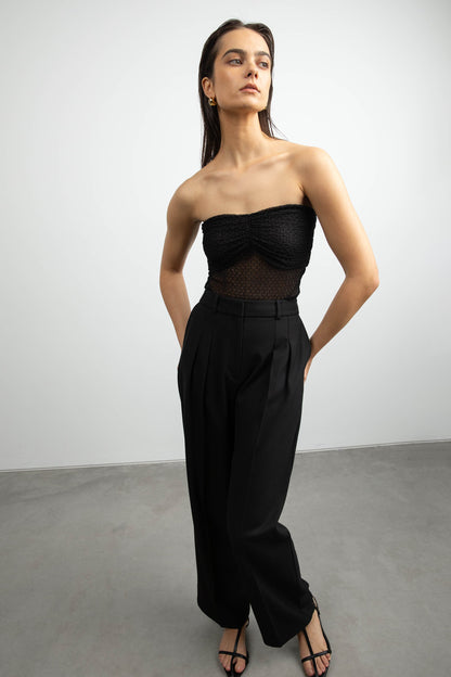 DOTTED MESH TUBE TOP