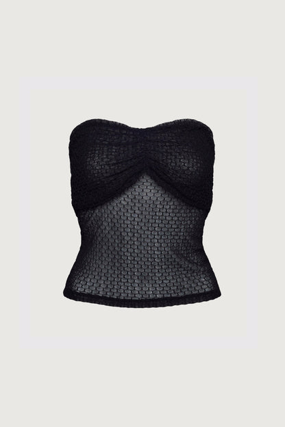 DOTTED MESH TUBE TOP