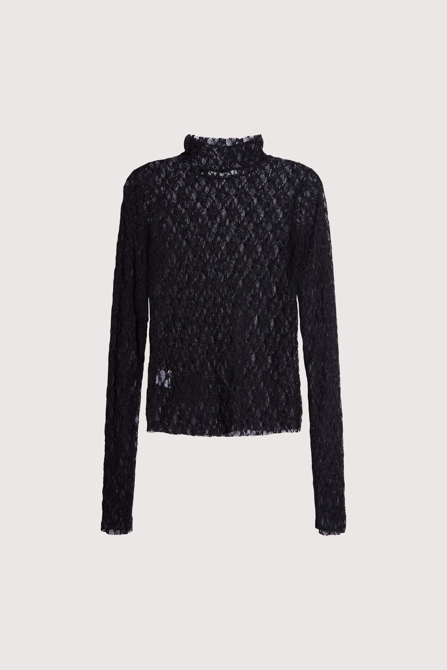 MOCKNECK LACE MESH TOP