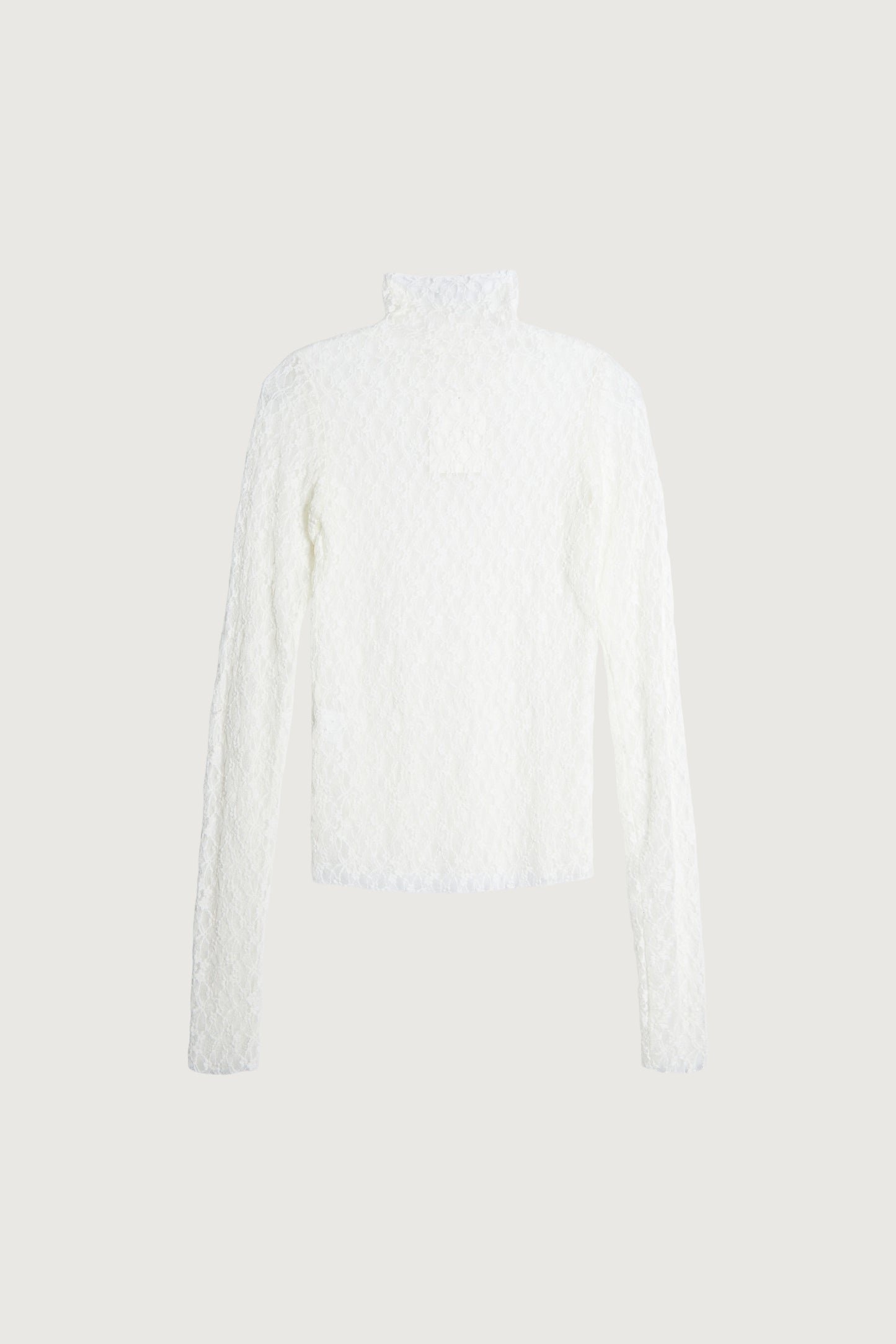 MOCKNECK LACE MESH TOP