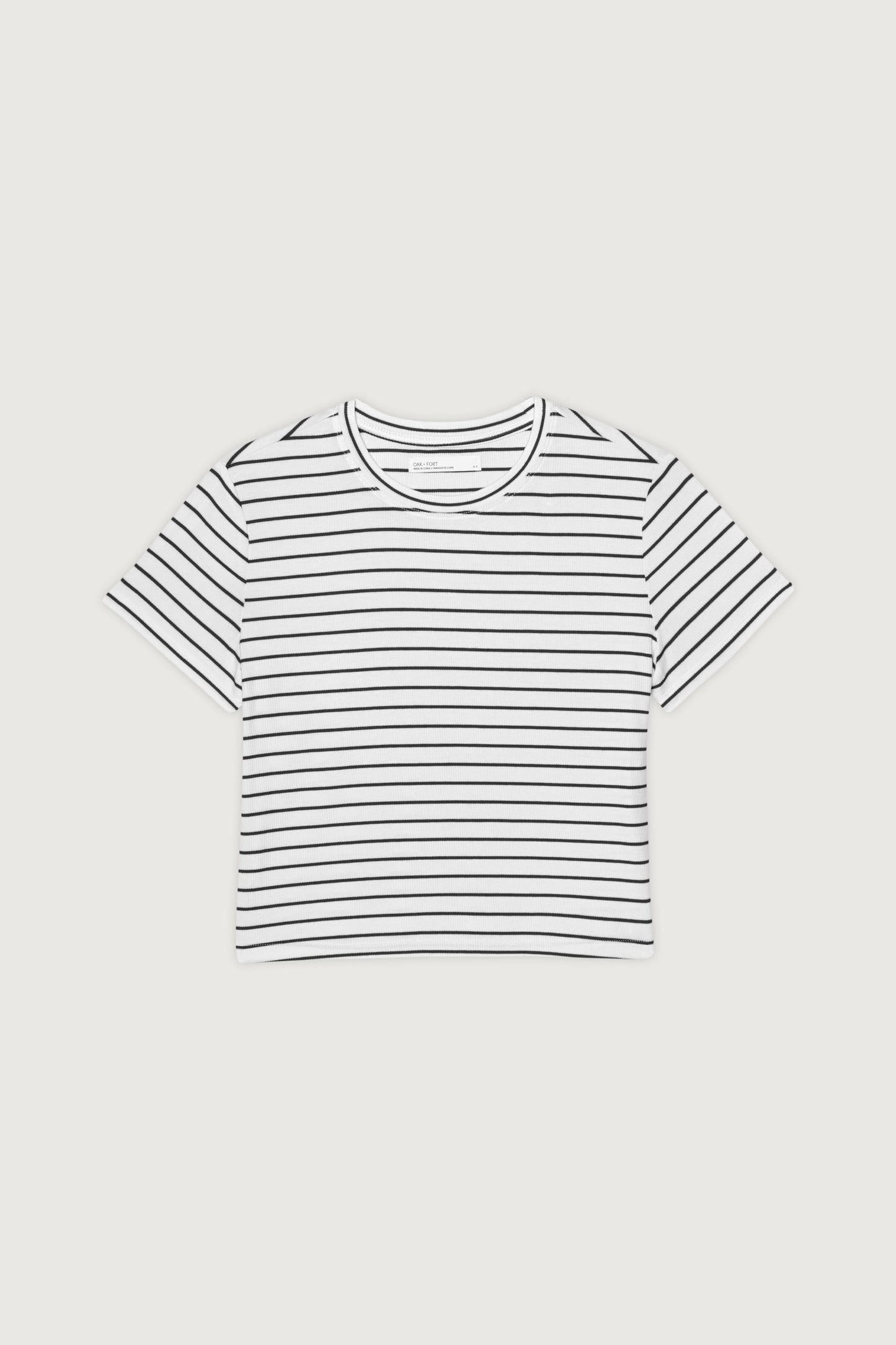 CROPPED STRIPED T-SHIRT