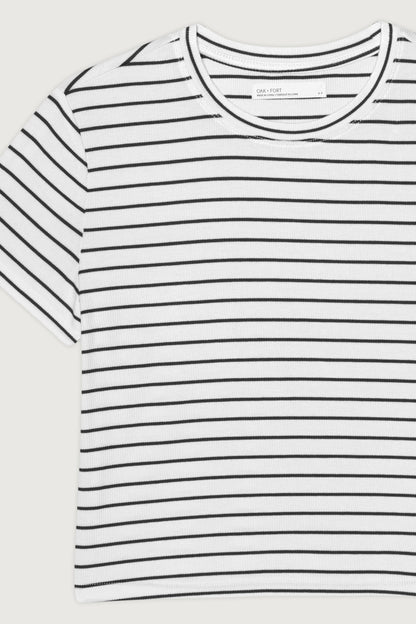 CROPPED STRIPED T-SHIRT