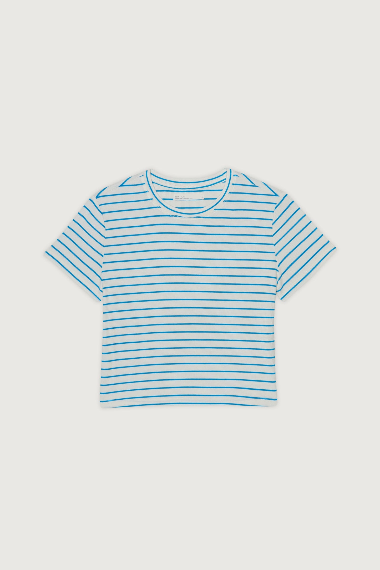 CROPPED STRIPED T-SHIRT