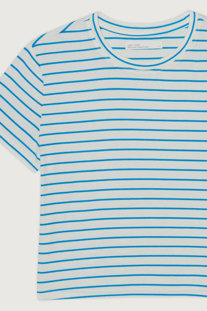 CROPPED STRIPED T-SHIRT
