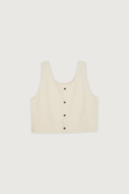 CROPPED TEXTURED TANK
